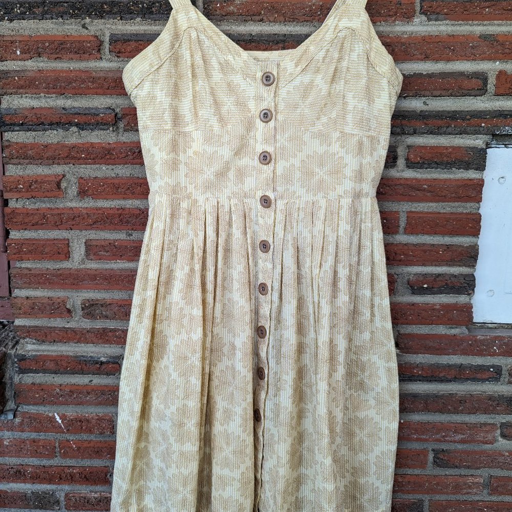 Anthropologie Maeve yellow dragonfly sundress Size 8